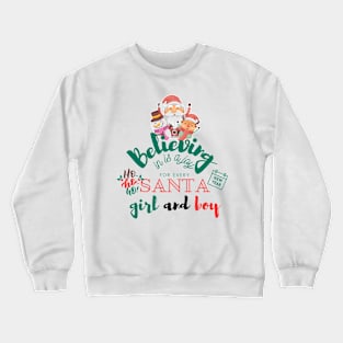 Vintage pink santa claus - Retro Pink Santa Claus - Christmas Stickers Crewneck Sweatshirt